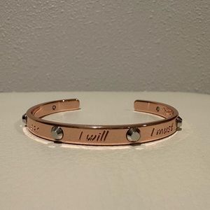 New Mary Kay Adjustable Rose Gold Bracelet “I can I will I must”